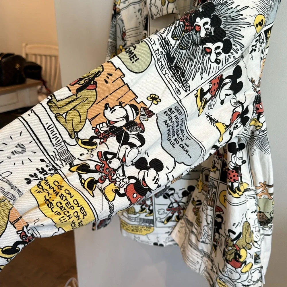 NWT RARE Disney Parks 2022 Mickey and‎ Friends Comic Denim Jacket Adult XXL - Picture 9 of 13